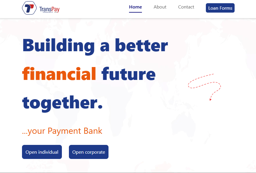 Transpay MFB website